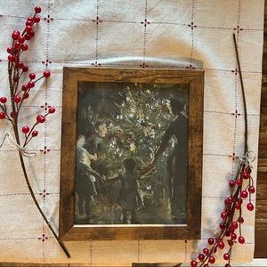 Vintage Farmhouse Christmas Holiday Decor Frame